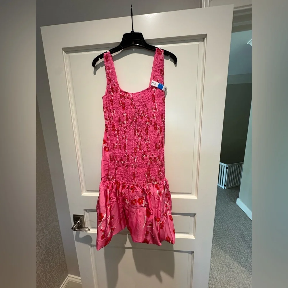 NWT Cynthia Rowley Cherry Blossom Print Smocked Back Bubble Dress - Size 10 - Picture 10 of 14